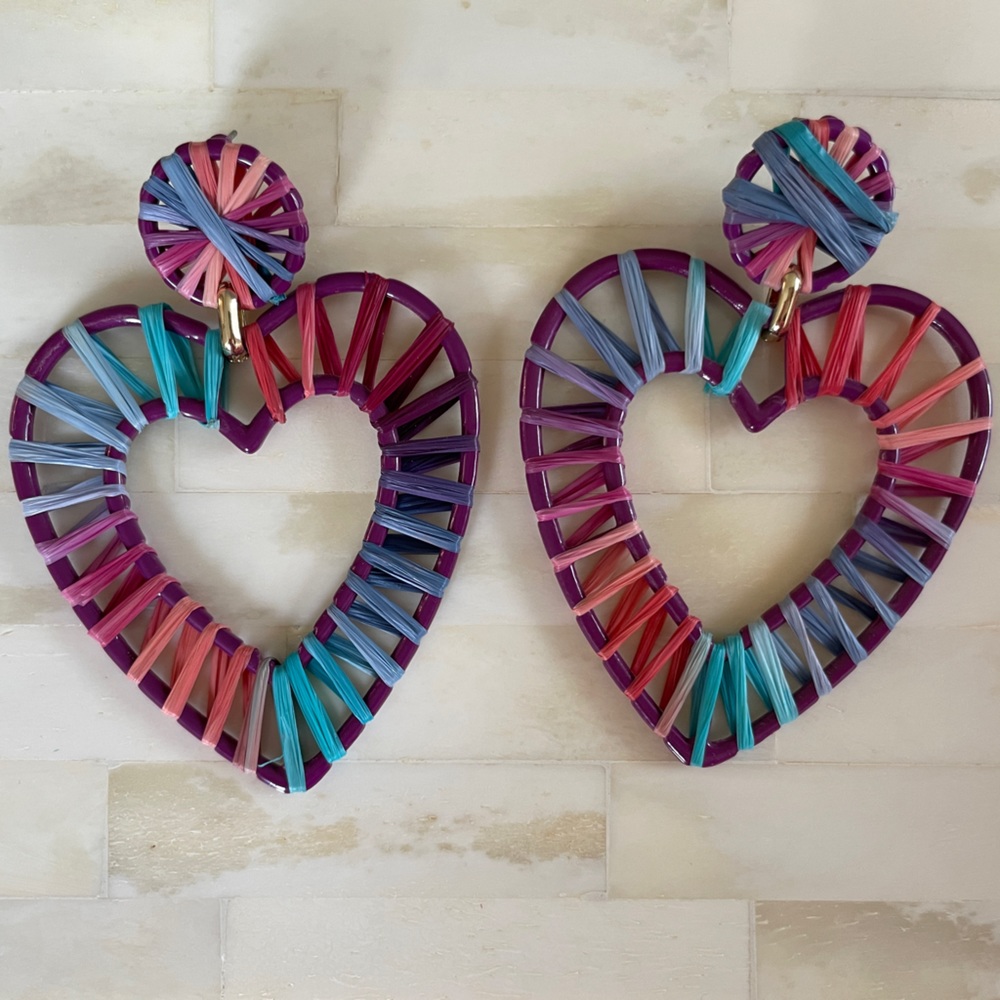 BRAND NEW BAUBLE BAR HEART STATEMENT EARRINGS 🪩